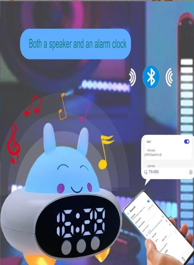 KRESHU Abs Led Digital Alarm Clock With Wireless Bluetooth Speaker For Songs|Usb Slot|Led Display For Reading, Bedroom, Desk (White,1-Pcs) - Image 4