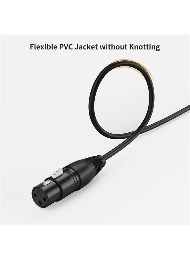 CableCreation كابل 1/8 بوصة 3.5 مم إلى XLR، كابل ميكروفون XLR أنثوي متوازن إلى 3.5 مم بطول 3 أقدام/0.9 م، أسود - Image 4