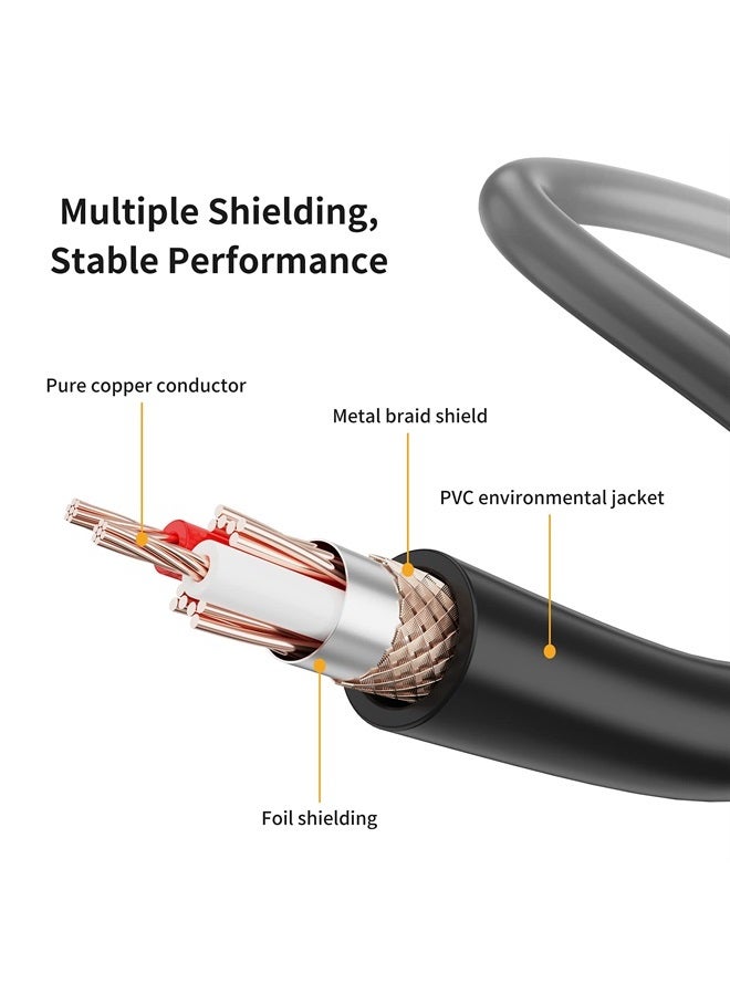 CableCreation كابل 1/8 بوصة 3.5 مم إلى XLR، كابل ميكروفون XLR أنثوي متوازن إلى 3.5 مم بطول 3 أقدام/0.9 م، أسود - Image 3