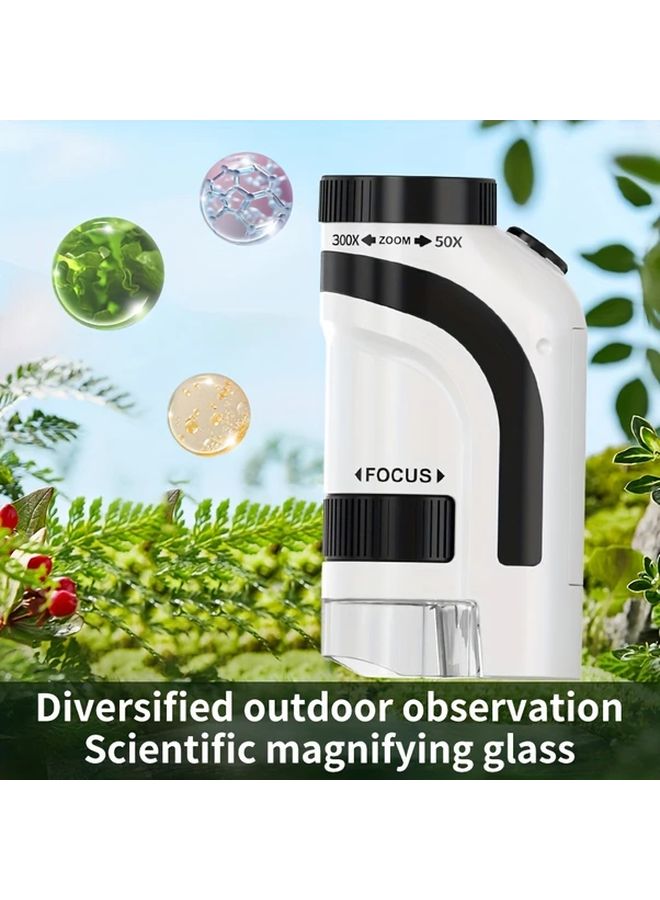 Orange Kids Microscope Science Experiment Toy Portable Insect Plant Observation Kit - Image 4