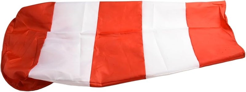 100cm Ripstop Polyester Airport Windsock with Reflective Stripes for Aviation Meteorology Agriculture Industrial Use - Image 1