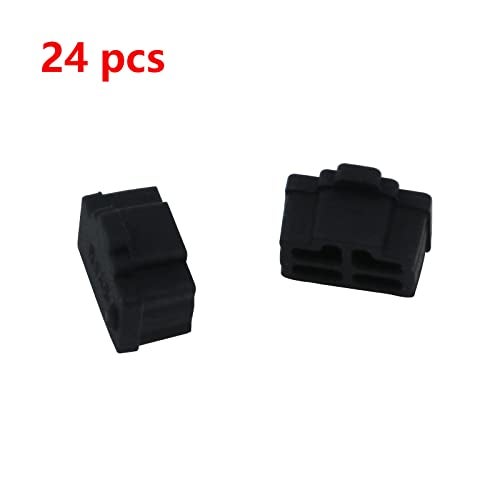 Antrader Ethernet Hub Port RJ-45 Anti Dust Cover Cap Protector Plug,Black,24-Pack - Image 4