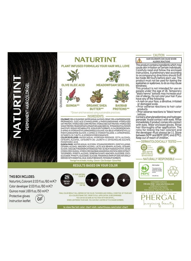 Naturtint 2N Brown Black Permanent Hair Color (Pack of 1), Ammonia Free, Vegan, Cruelty Free, up to 100% Gray Coverage, Long Lasting Results (Packaging may vary) - Image 4