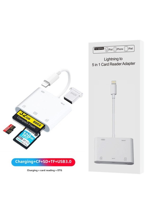 Neutral For Apple 15promax Mobile Phone Type-c Card Reader Tf Card Sd Camera Cf Card Three-in-one Adapter - Image 1