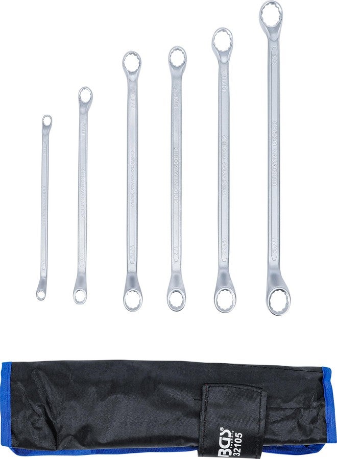 BGS 32105 Double Ring Spanner Set, 75 ° offset, 1/4 inch and 3/4inch, Inch Sizes, Set of 6 - Image 3