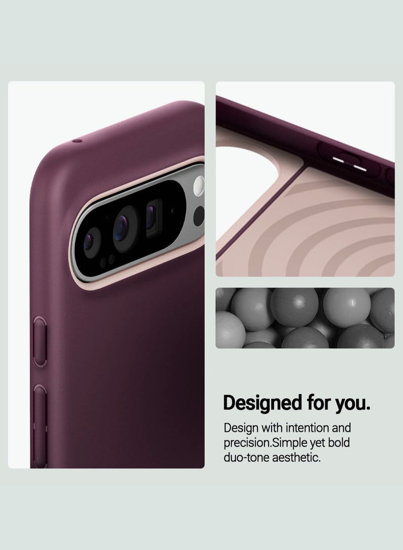 Caseology Nano Pop Google Pixel 9 Pro XL Case Cover (2024) Mil Grade - Burgundy Bean - Image 3