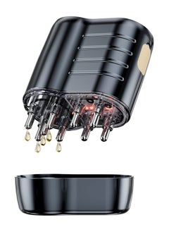 JoyousSto 2 in 1 Electric Hair Oil Dispenser Scalp Massager Scalp Applicator Brush,Hair Oiling Applicator, Oil Applicator for Hair, Oil Dispenser for Hair Growth, Scalp Massager Applicator Brush for Hair Treatment Essential Oils Liquids, Automatic Massage Function, Fast Absorption, Suitable for Scalp Care and Massage at Home Or Outdoors black  - Image 2