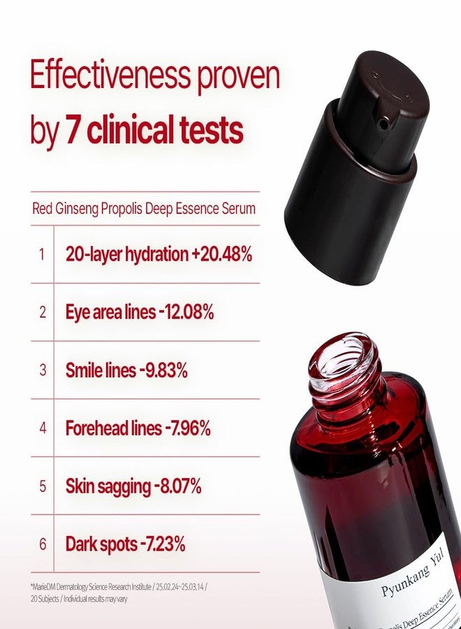 Pyunkang Yul PKY Red Ginseng Propolis Deep Essence Serum for Revitalized & Elastic Skin, with Peptides and Ceramide, Korean Skincare (1.01 Fl. oz - Image 5