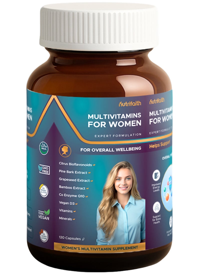Nutrifaith Multivitamins for Women – Complete Daily Vitamin & Mineral Support for Energy, Immunity & Wellness – 120 Tablets - Image 3