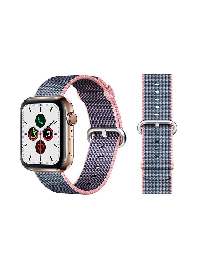 Alyashmac Round Buckle Nylon Replacement Band For Apple Watch Series 5/4/3/2/1 Light Pink - Image 1