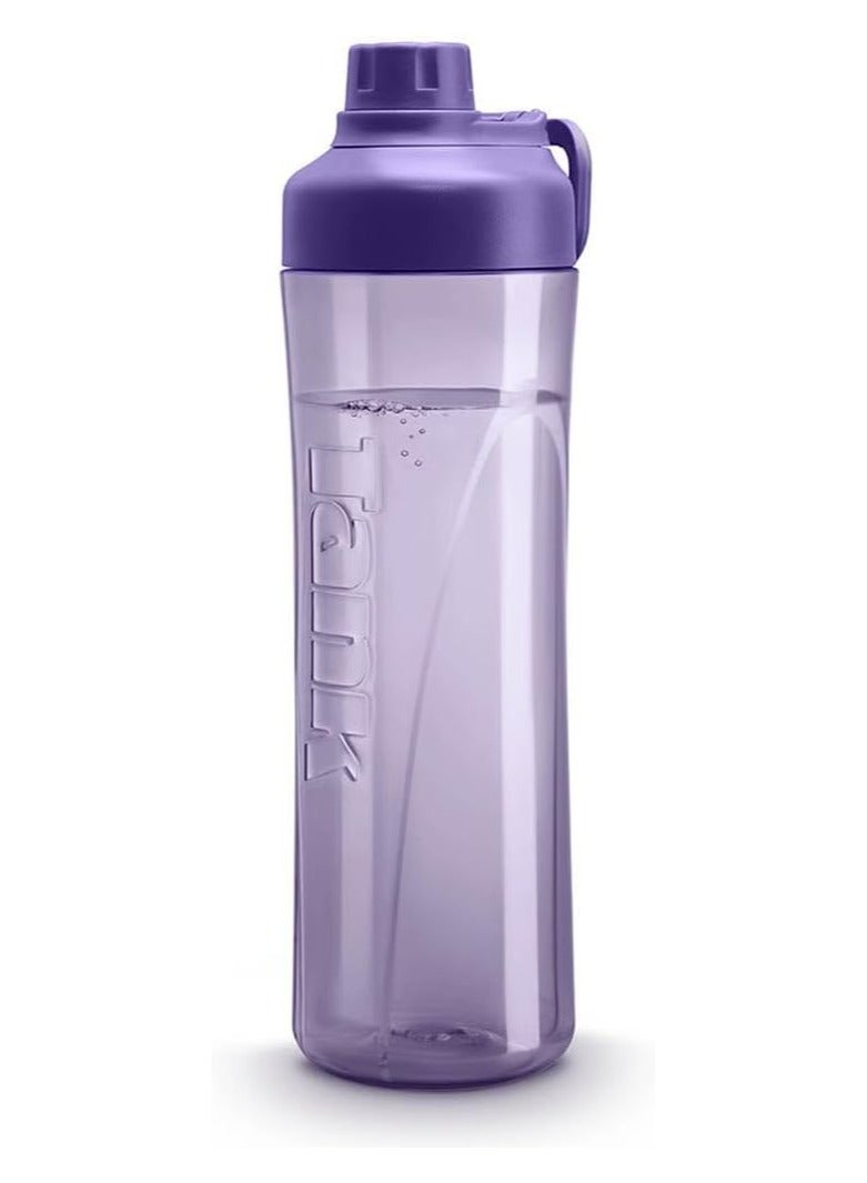 Tank Tritan Plastic Water Bottle 800mL, Purple - Image 4