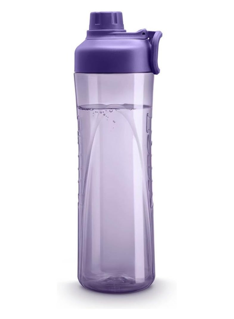 Tank Tritan Plastic Water Bottle 800mL, Purple - Image 2