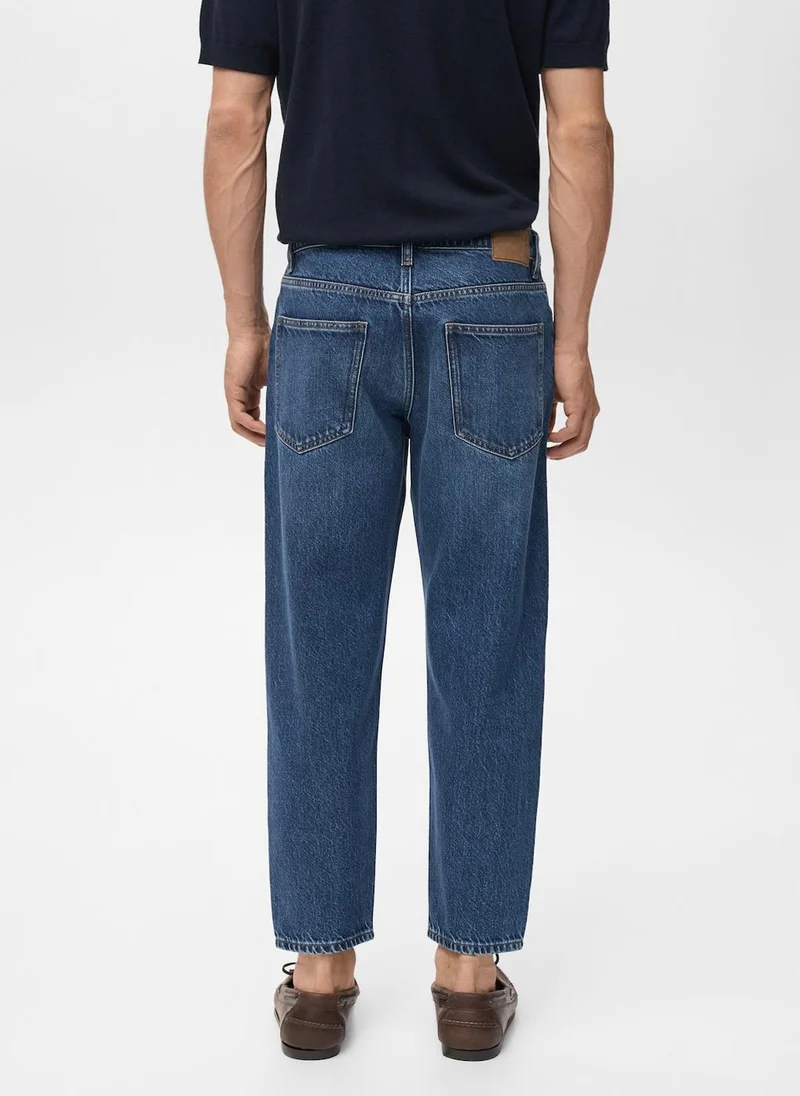 مانجو مان Sammy cropped carrot-fit jeans