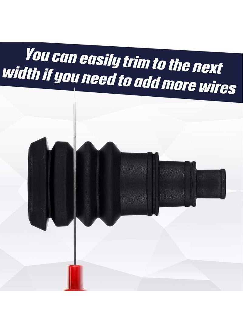 4 Pieces Universal Firewall Boots Firewall Grommets Automotive Rubber Grommets For Wire Bundles 3/8 to 1 Inch Diameter Wire Bundle Boots Quick and Easy Grommets for Vehicle Running Cables