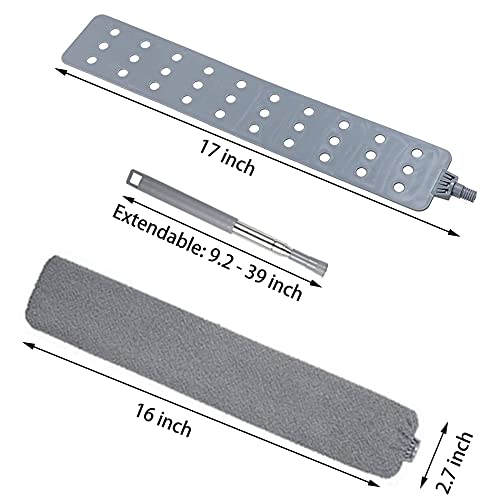 Jonbyi Upgraded Under Appliance Cleaning Gadgets, Microfiber Gap Duster, Skinny Flat Duster with Extendable Pole 26-55 Inches, Suitable for Underneath Cleaning of Furniture, Fridges, Couch, Stove, Bed - Image 3
