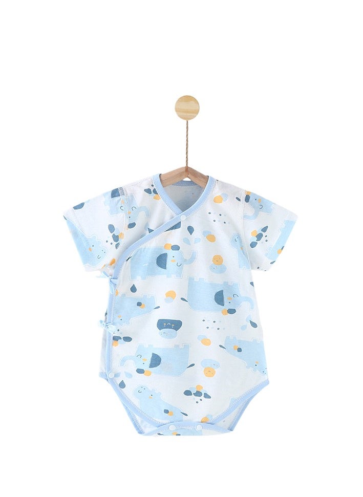 Generic - （66cm）Baby short-sleeve bodysuit, summer thin style, newborn clothes, pure cotton seamless baby jumpsuits, triangle romper - Image 1