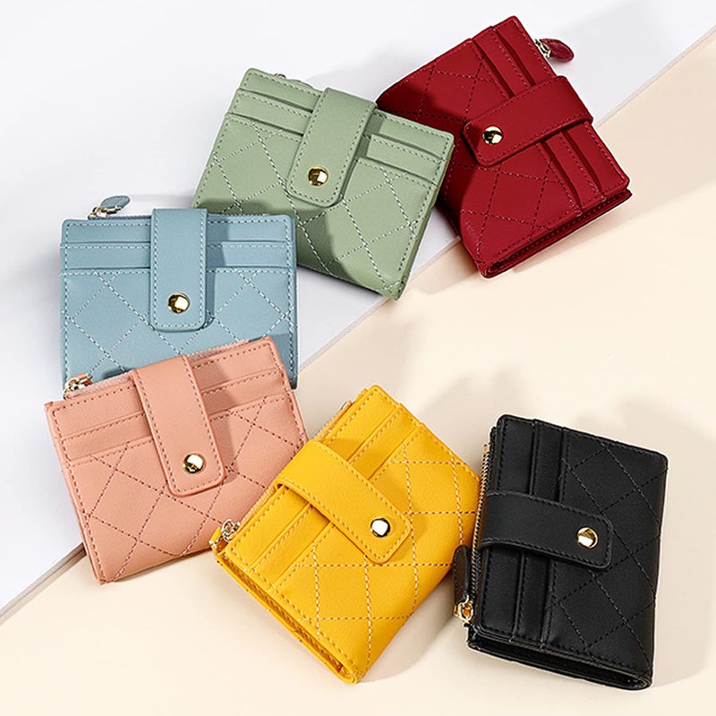 YINHEXI RFID Women Wallet, Small Slim PU Leather Bifold Wallet with Zipper Coin Pocket & ID Window, for Ladies, Teens, and Girls - Image 5