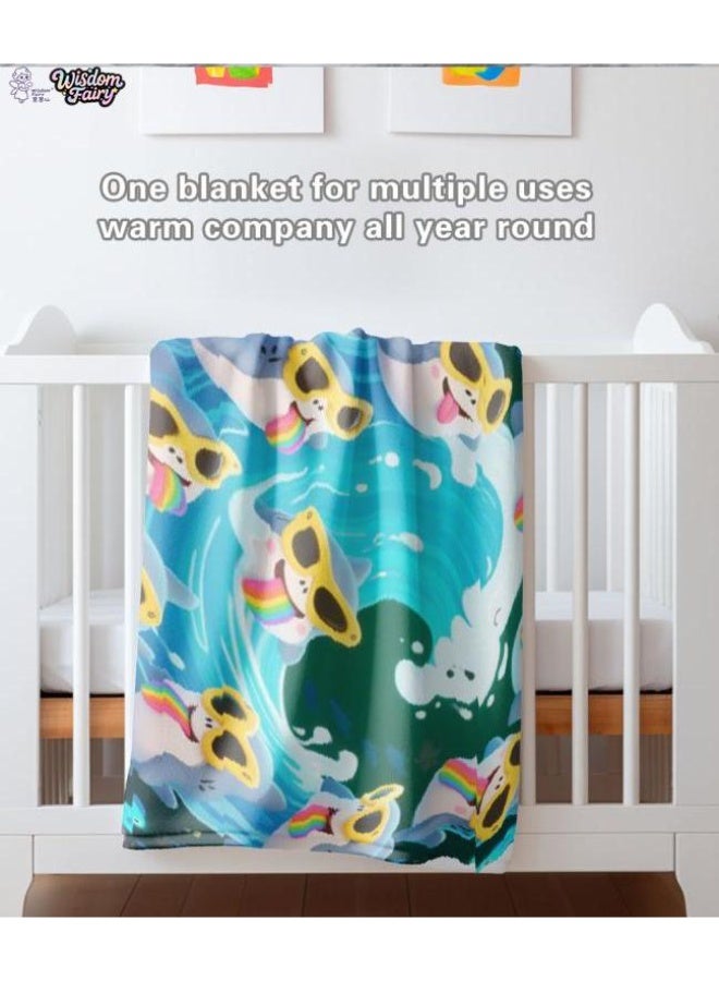 عام Wisdom Fairy (أحدث) بطانية رقيقة من الفانيلا (دافئة ومريحة، ومناسبة للنوم، واستخدام اللعبة، وإزالة الغبار والرمل) 150 سم * 200 سم - 27 - Image 1