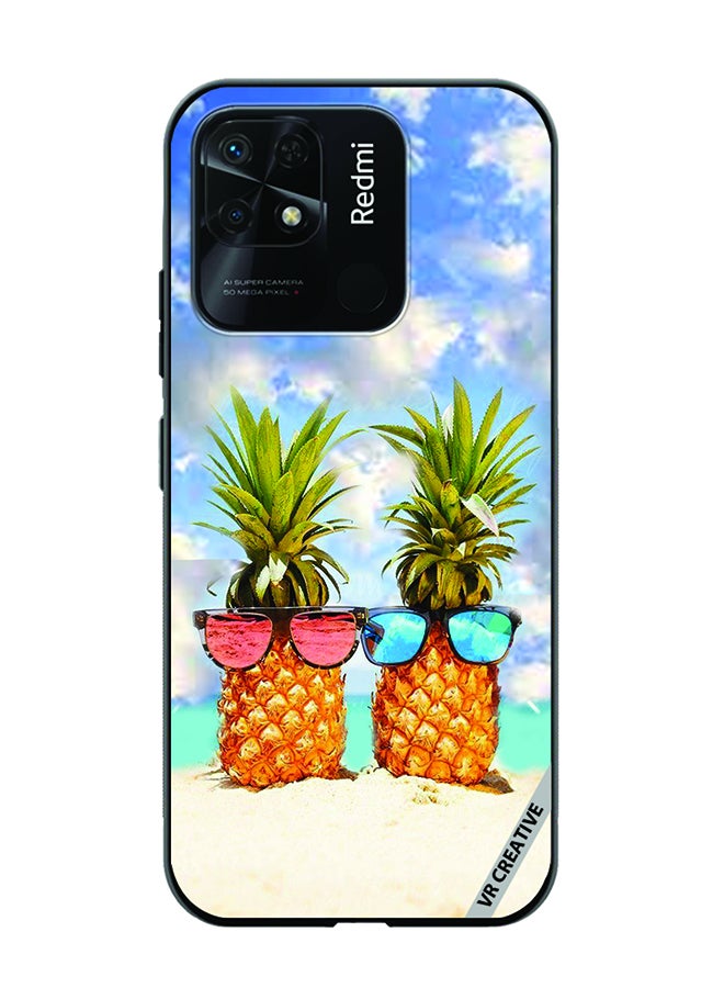 VR CREATIVE Protective Case Cover For Xiaomi Redmi 10C Pineapple Design Multicolour - Image 1