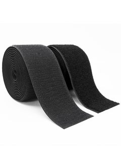 General Hook and Loop Strips, 2 Inch Wide, Easy to Sew, Excellent Grip,Adhesive, Interlocking Tape, Hook and Loop Tape for Clothing Sewing Crafts and DIY Projects, Each Roll 2'' x 6', Black  - Image 1