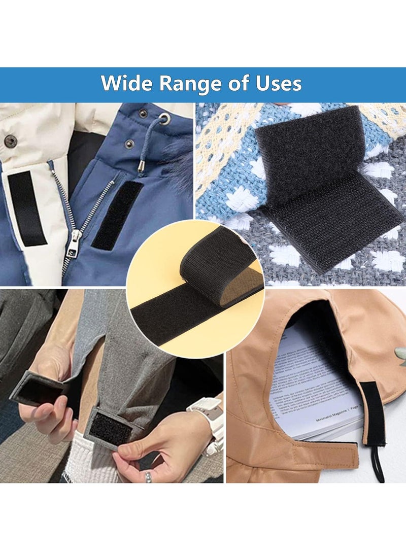 General - Hook and Loop Strips, 2 Inch Wide, Easy to Sew, Excellent Grip,Adhesive, Interlocking Tape, Hook and Loop Tape for Clothing Sewing Crafts and DIY Projects, Each Roll 2'' x 6', Black - Image 1