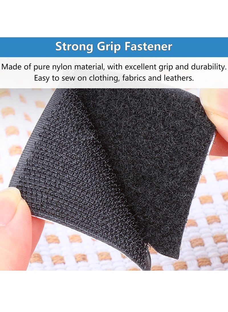 General - Hook and Loop Strips, 2 Inch Wide, Easy to Sew, Excellent Grip,Adhesive, Interlocking Tape, Hook and Loop Tape for Clothing Sewing Crafts and DIY Projects, Each Roll 2'' x 6', Black - Image 1