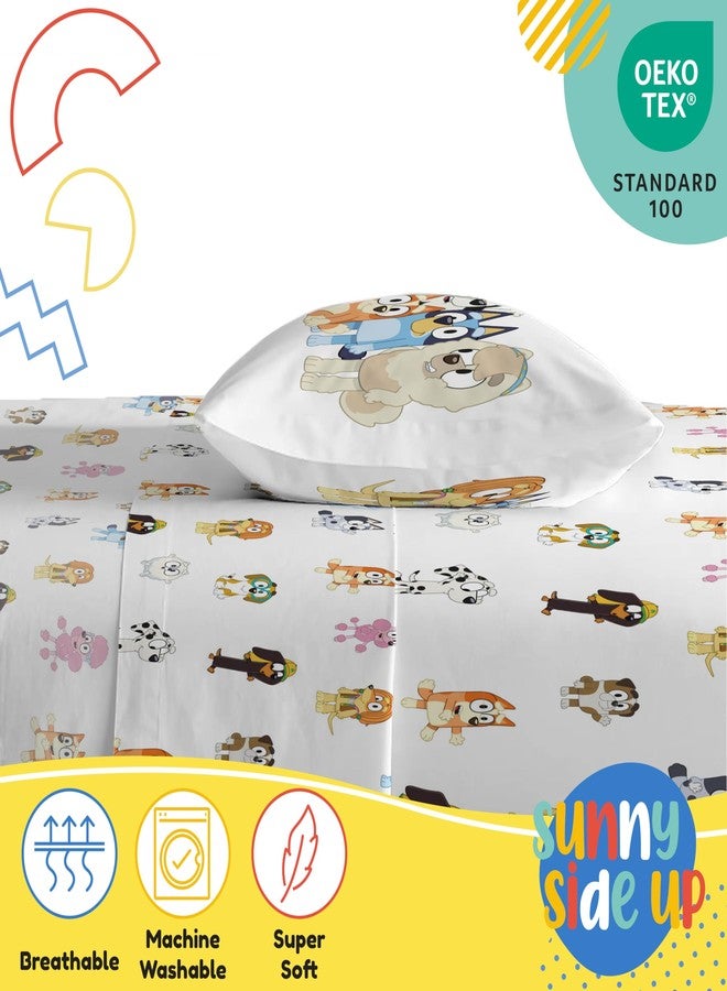 Sunny Side Up مجموعة ملاءات بلوى وأصدقائه للأطفال - مجموعة سرير من 3 قطع تشمل غطاء وسادة - ملاءات ميكروفايبر فائقة النعومة - Image 4