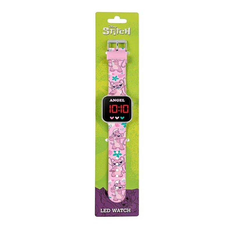 Disney Lilo & Stitch Angel LED Digital Watch (Pink) - Image 1
