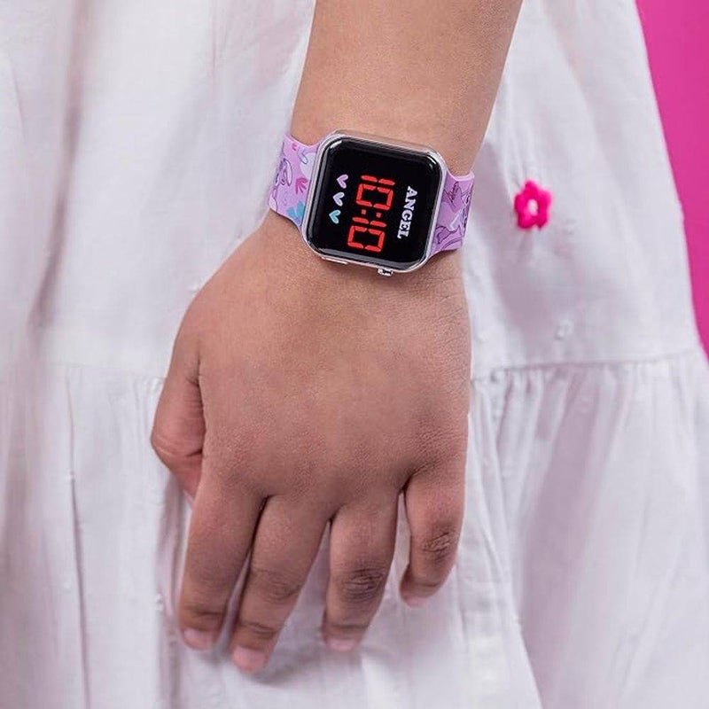 Disney Lilo & Stitch Angel LED Digital Watch (Pink) - Image 4