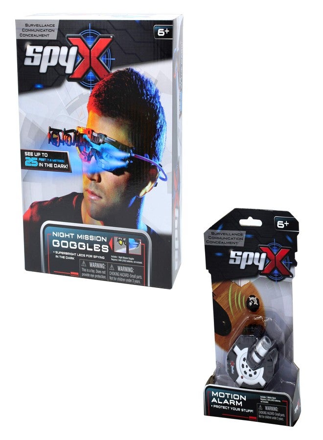 SpyX / Motion Alarm + Night Mission Goggles Set - Exclusive Top Selling Spy Toys to Help Your Little Spy On Any Mission. Essential to Any Spy Toys Collection. Night Vision + Alarm Agent Tools - Image 2