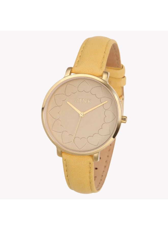 ZINK Women's Gold & Khaki Watch, Stainless Steel | ZK129L1LS-1015S - Image 3