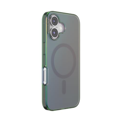 POPSOCKETS Polycarbonate iPhone 16 Protective Case Compatible with Magsafe, Phone Case for iPhone 16, Wireless Charging Compatible - Nightshade,Green - Image 2