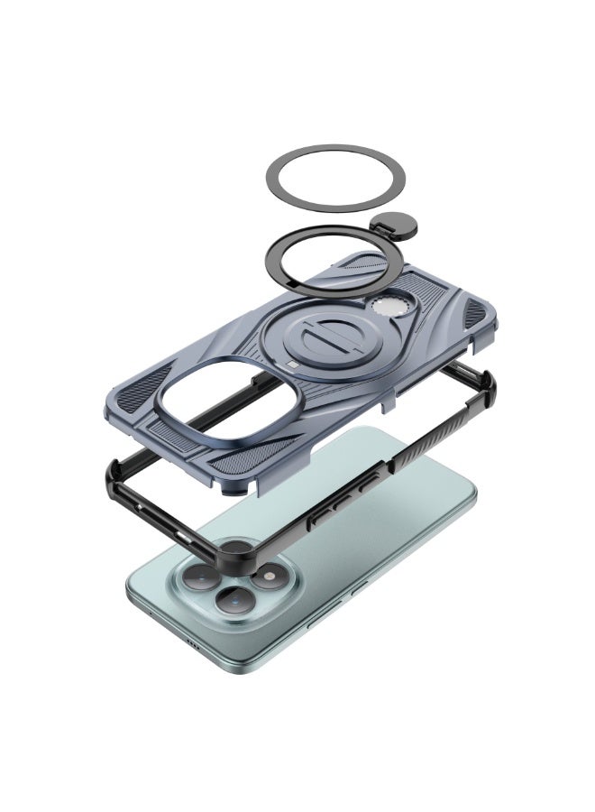 Cover Case for Xiaomi Redmi Note 15 Pro 5G with Magnetic Ring and Stand, Shockproof Armoured, TPU Edge and Hard Back, Scratch Resistant - Image 3