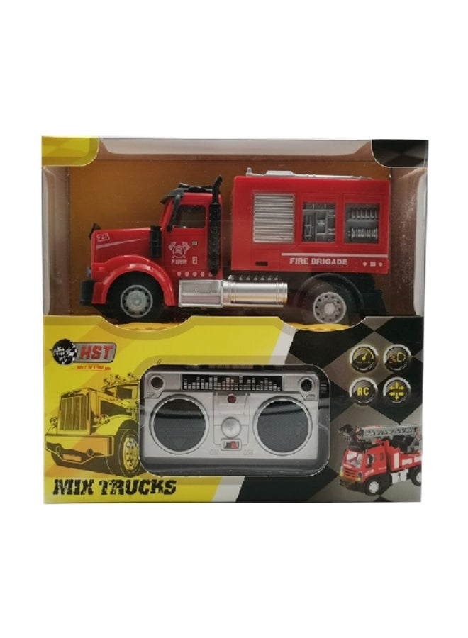 شاحنة لعب مزودة بجهاز تحكم عن بعد بأربع اتجاهات للأطفال أحمر 16.2 × 7.5 × 17 سم 6158-H8