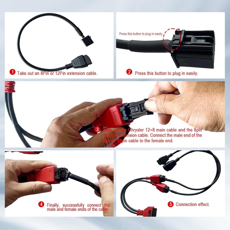 AMHTDOL OBD2 12+8 Extension Adapter for Chrysler Vehicles - Image 5