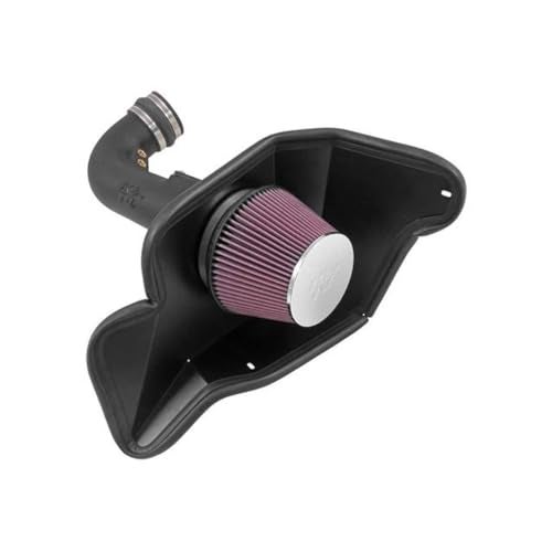 K+N K&N Cold Air Intake System: High-Flow Air Filter, Increase Performance & Acceleration: Compatible with 2015-2017 Ford: Mustang GT, 63-2590 - Image 1