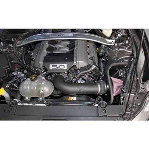 K+N K&N Cold Air Intake System: High-Flow Air Filter, Increase Performance & Acceleration: Compatible with 2015-2017 Ford: Mustang GT, 63-2590 - Image 3