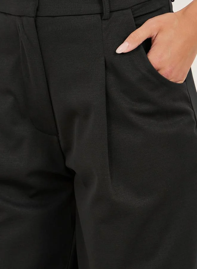 Styli Black Tailored Pants for Women