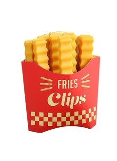 12 Closing Clips for Storage Bags, Snack Bags and Food Bags with Potato Box Shape Magnetic Fridge Holder