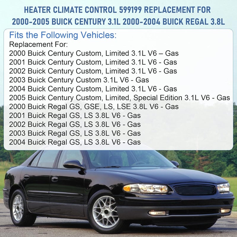 BUSIDN Heater Climate Control A/C Dual Control Panel Replacement for Buick Century and Regal - Image 5