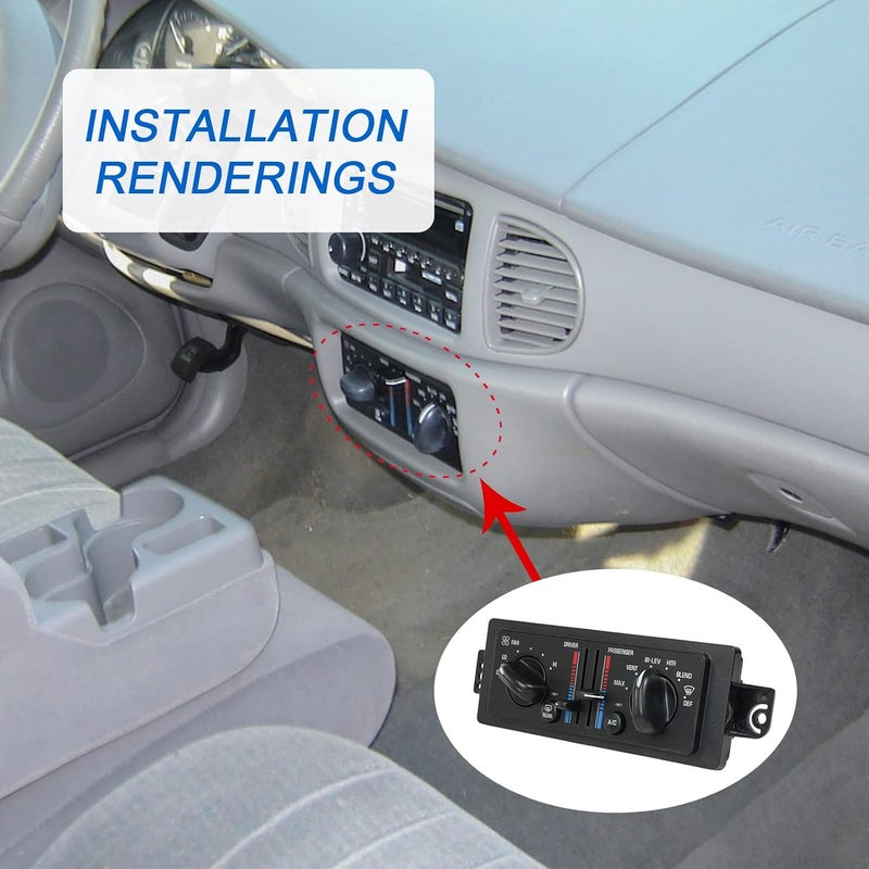 BUSIDN Heater Climate Control A/C Dual Control Panel Replacement for Buick Century and Regal - Image 2