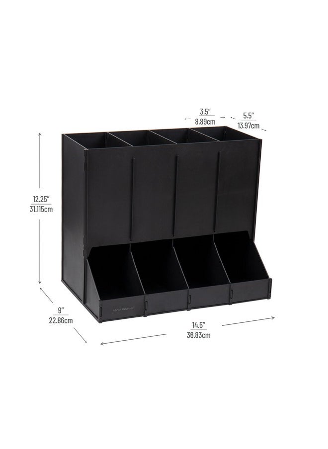 Mind Reader Mind Reader 4-Compartment Single Serve Coffee Pod Dispenser, 120 Pod Capacity, Breakroom, 14.5" L x 9" W x 12.25" H, Black  - Image 3