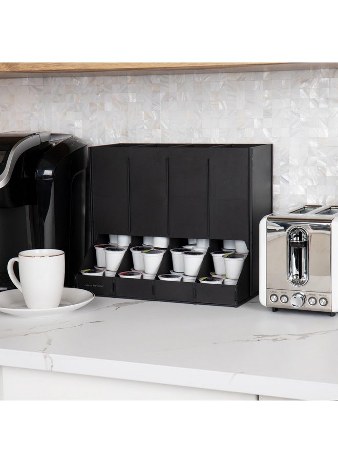 Mind Reader Mind Reader 4-Compartment Single Serve Coffee Pod Dispenser, 120 Pod Capacity, Breakroom, 14.5" L x 9" W x 12.25" H, Black  - Image 2