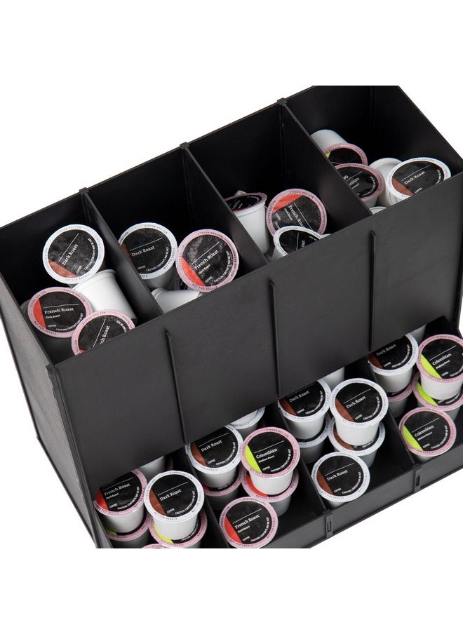 Mind Reader Mind Reader 4-Compartment Single Serve Coffee Pod Dispenser, 120 Pod Capacity, Breakroom, 14.5" L x 9" W x 12.25" H, Black  - Image 4