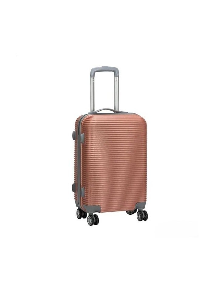 20 Inch Lightweight Durable Travel Trolley Bag – Rose Gold Carry-On