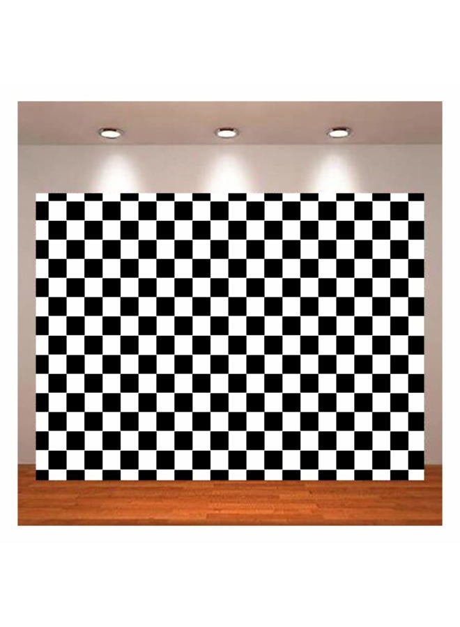XLL Black and WhiteRacing Checker Texture Grid Birthday Chess Board Theme Photography Backdrops 7X5ft Children Kids Birthday Party Supplies Newborn Baby Shower Banner Photo Background Booth Props Vinyl - Image 5