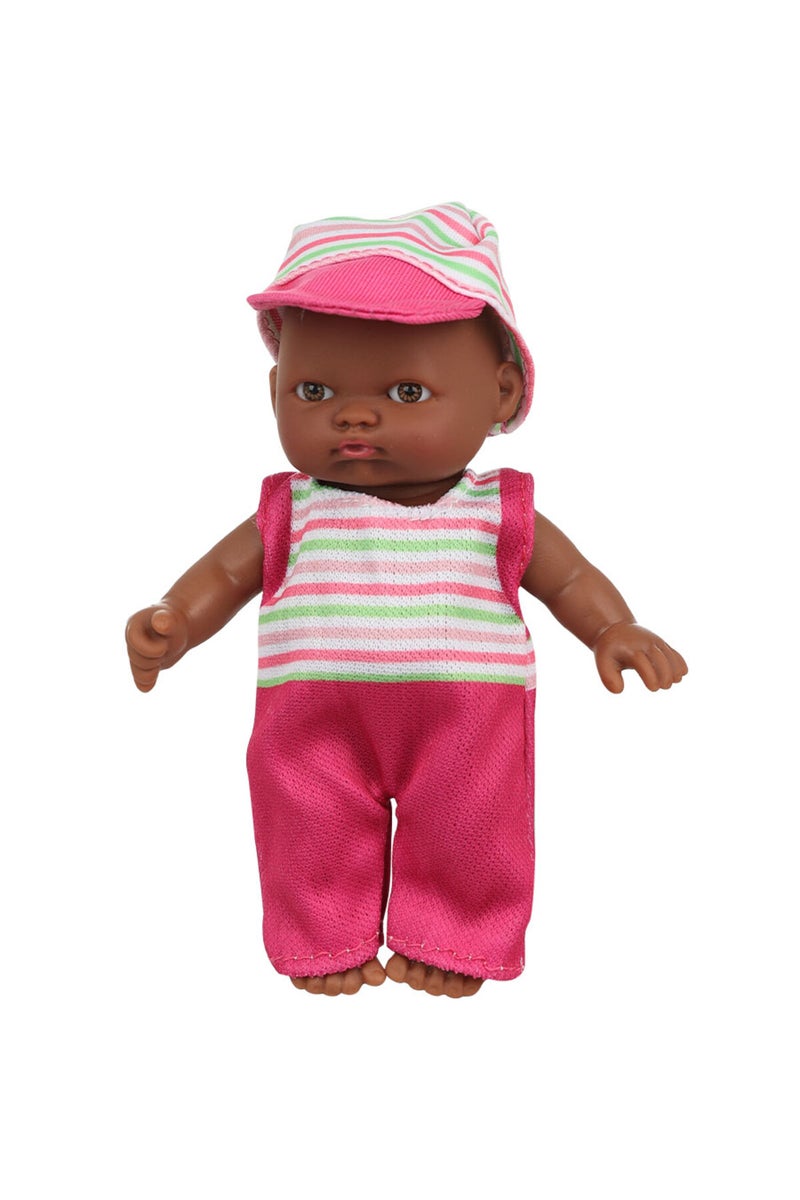 دمية طفل أفريقية سوداء واقعية مقاس 12 سم مع بيجامة، دمية طفل واقعية للأطفال.