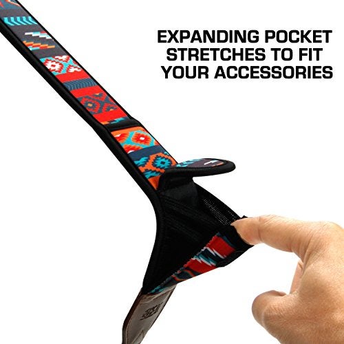 USA Gear TrueSHOT Camera Strap Neoprene Camera Straps - Padded Neck Strap, Pockets, and Quick Release Buckles - Compatible with Canon, Nikon, Sony and More DSLR and Mirrorless Cameras (Southwest) - Image 5
