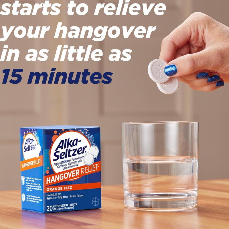 أقراص Alka-Seltzer لتخفيف آثار الكحول، يبدأ التخفيف السريع في حوالي 15 دقيقة للصداع وآلام الجسم والإرهاق الذهني، عبوات حفلة العازبة وحفلة العازب 60 قرصًا (3 صناديق، 20 قرصًا لكل منها) - Image 4