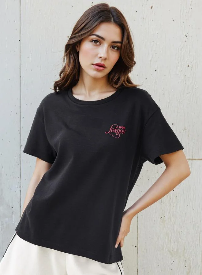 Lee Cooper Lee Cooper T-shirt Regular Fit with Logo Print Cotton